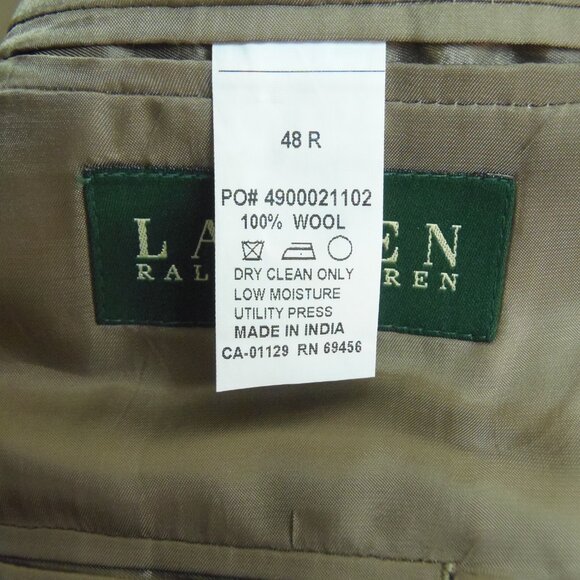 Vintage Lauren Ralph Lauren Herringbone Tweek 48R Wool Sports Coat Collectible - Picture 4 of 11